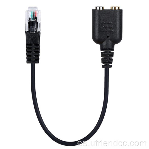 RJ9/RJ11 a puerto Cable adaptador de auriculares femeninos